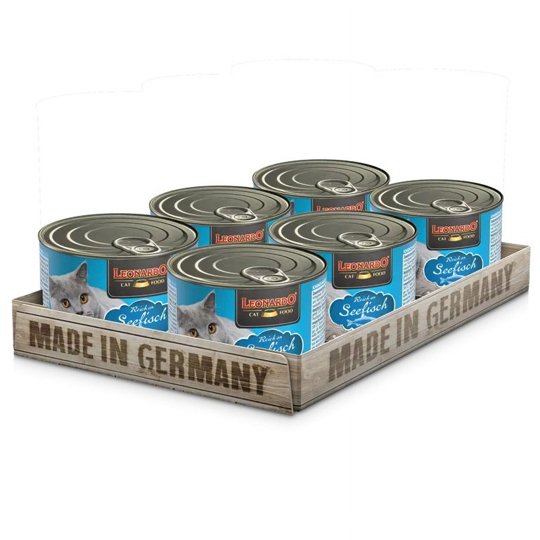 Pack 6un Leonardo Quality Selection Pescado Lata Gatos 200g