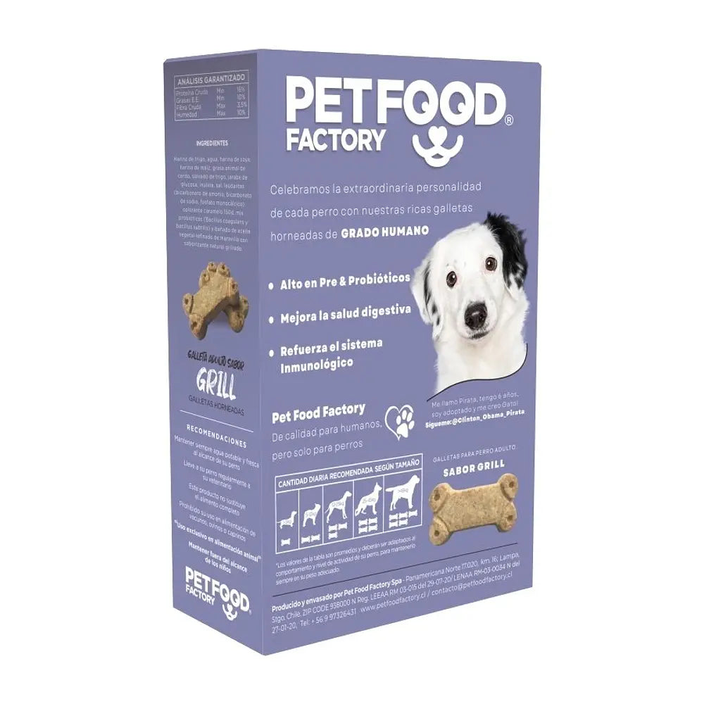 Petfood Galleta Hueso Perro Adulto Sabor Grill 460g