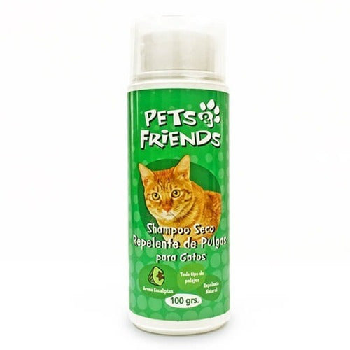 Pets and Friends Shampoo en Seco Repelente de Pulgas Gatos 100g