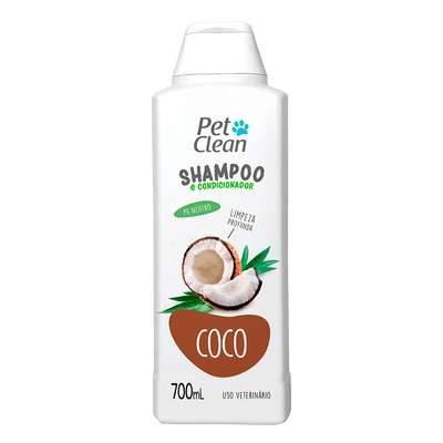 Pet Clean Shampoo y Acondicionador Coco Perros y Gatos 700ml