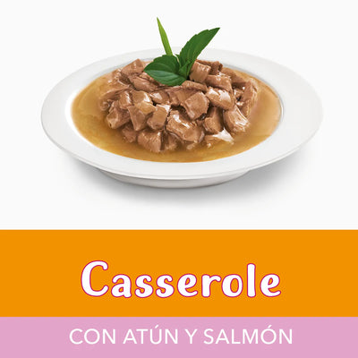 Fancy Feast Casserole con Atún y Salmón Gatos 85g