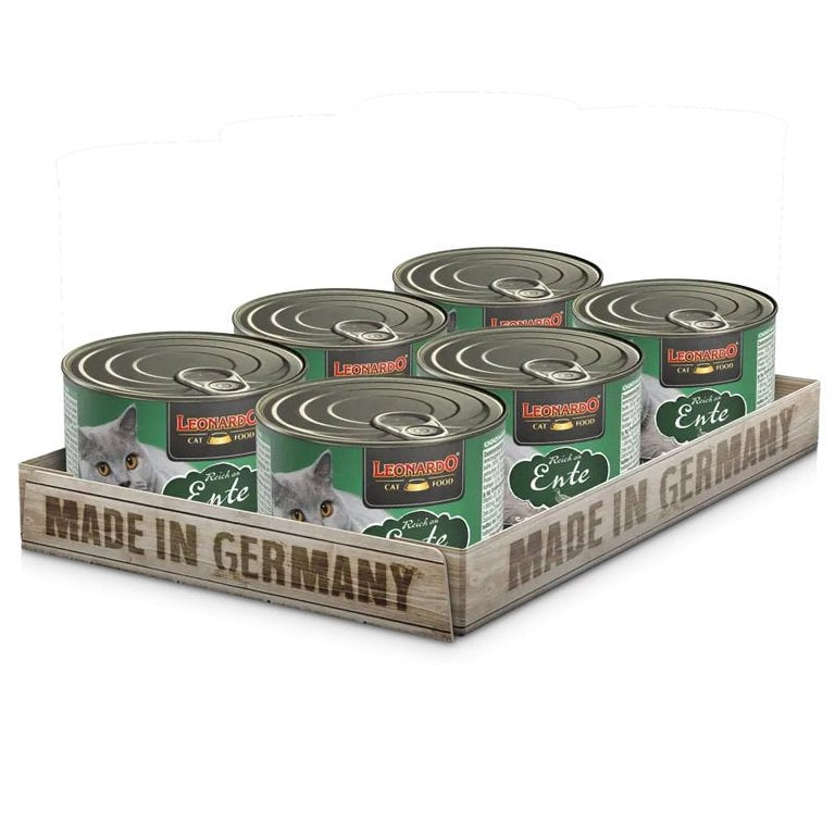 Pack 6un Leonardo Quality Selection Pato Lata Gatos 200g