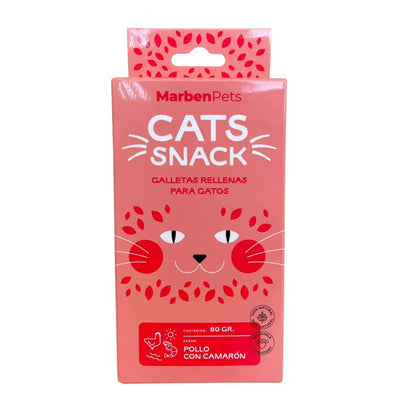 Cats Snack Galletas Rellenas de Pollo con Camarón 80g