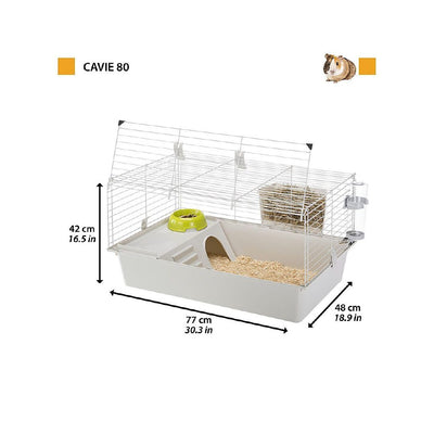 Jaula Vivienda Cavie 80 con Bebedero, Henera y Comedero Exóticos