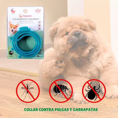 Happypets Collar Repelente Perro para Pulgas y Garrapatas 45cm