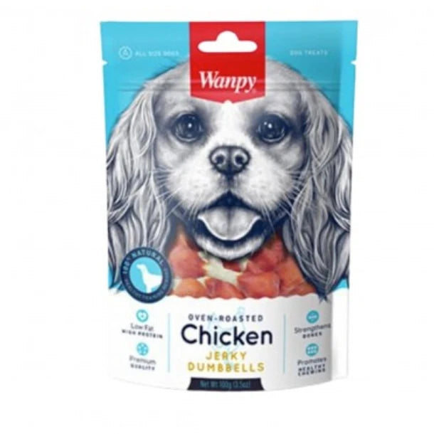 Wanpy Snack Perro Chicken Jerky Dumbbells 100g