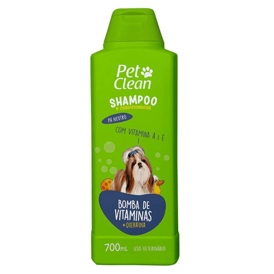 Pet Clean Shampoo y Acondicionador Bomba de Vitaminas Perros y Gatos 700ml