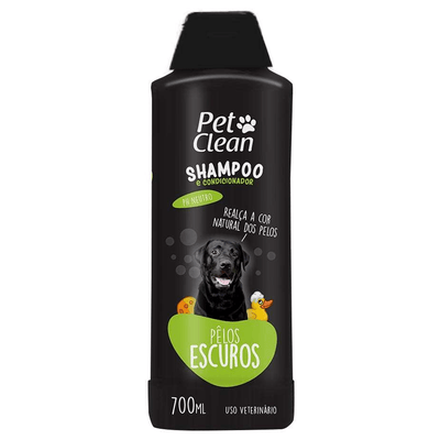 Pet Clean Shampoo y Acondicionador Pelos Oscuros Perros y Gatos 700ml