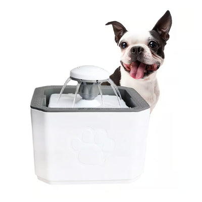 Bebedero Fuente de Agua Cuadrada Perros y Gatos 2.5 Lts