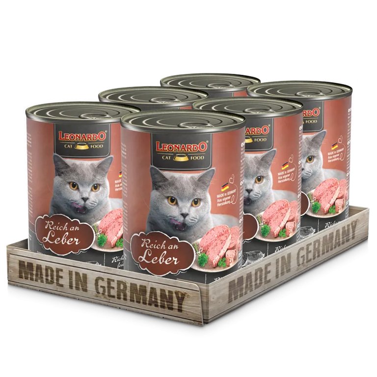 Pack 6un Leonardo Quality Selection Higado Lata Gatos