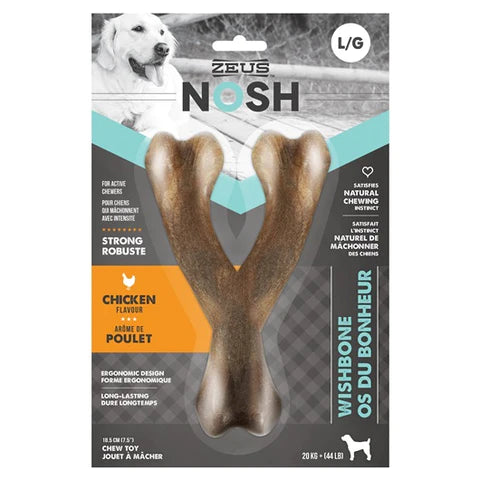 Zeus NOSH Wishbone Hueso Sabor Pollo Perros