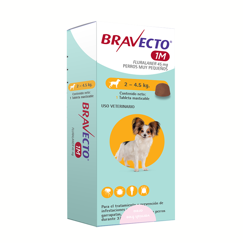 Bravecto 1M Perros 2 Kg a 4.5 Kg