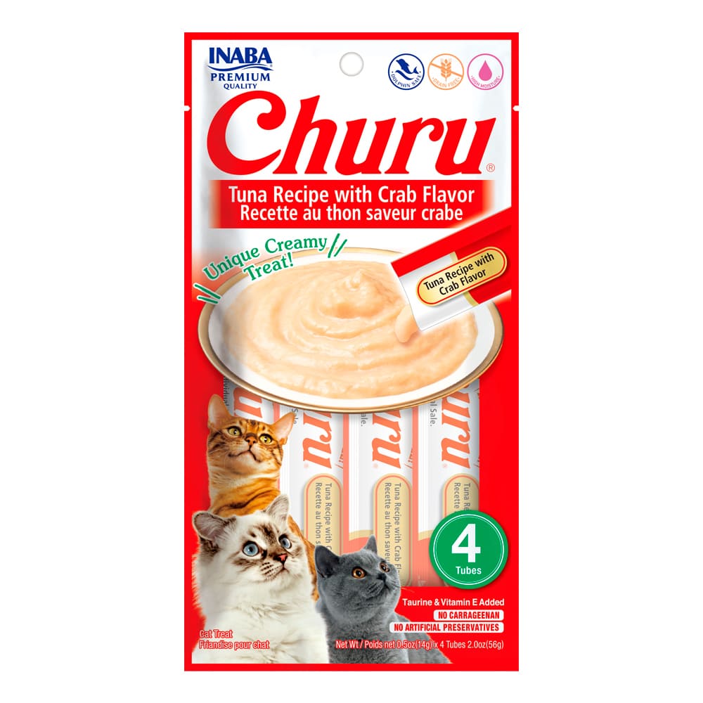 Inaba Churu Gatos Atún con Cangrejo