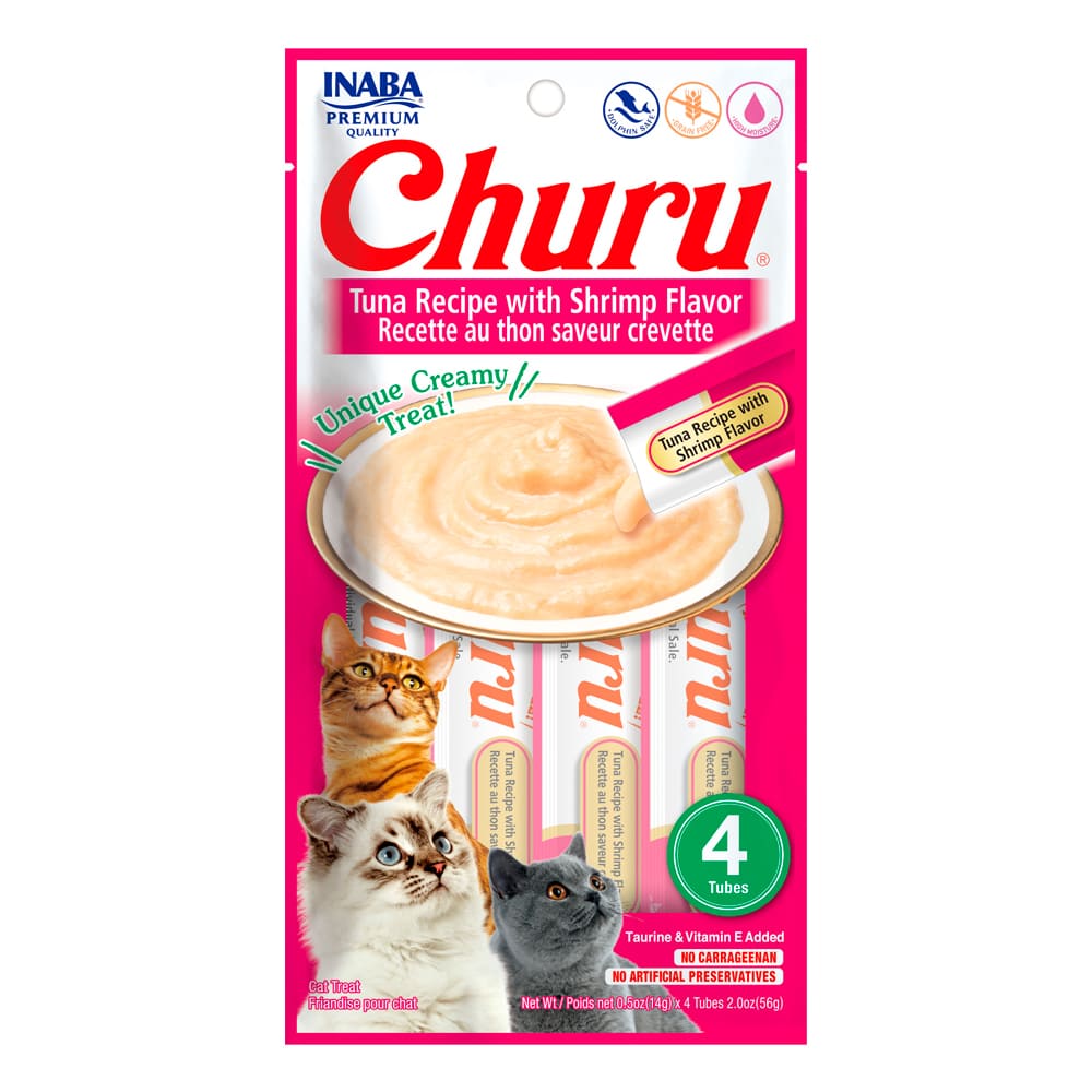 Inaba Churu Gatos Atún con Camarón