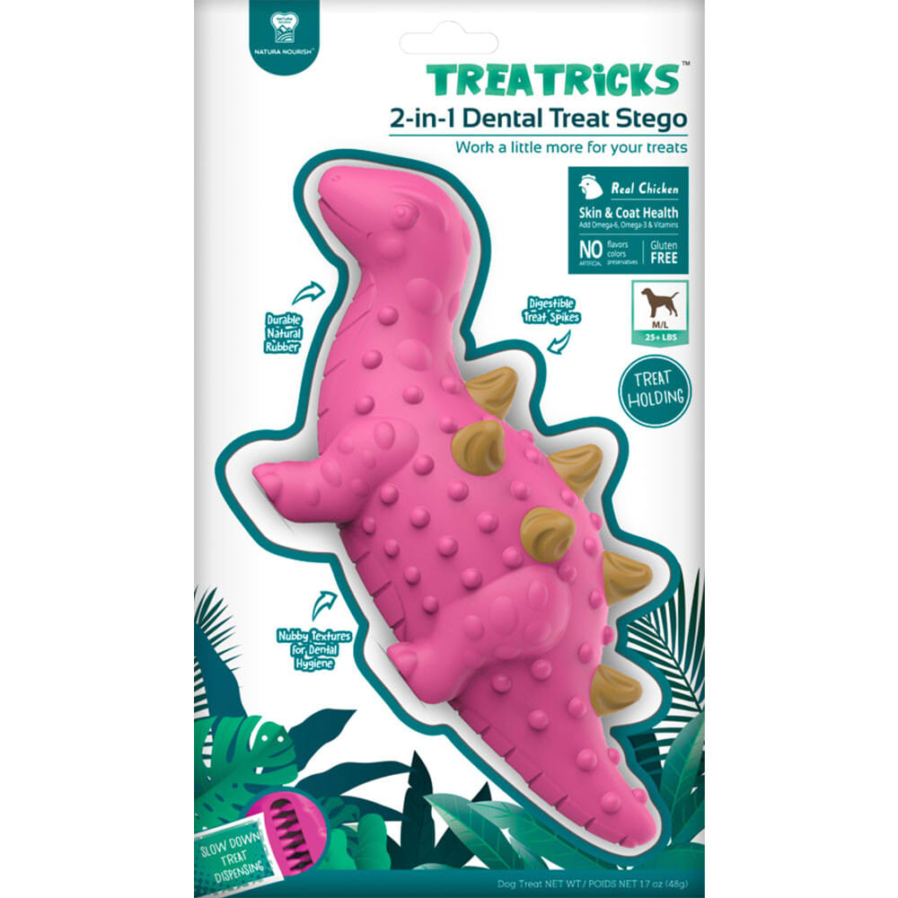 Juguete Treatricks Estegosaurio Dental Snack Perros