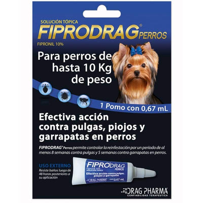 Drag Pharma Antipulgas FIPRODRAG Perro 0.67 ml hasta 10 K