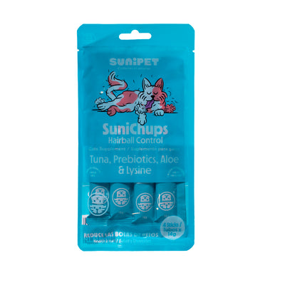 SuniChups Hairball Control 4 Sticks 14g Gatos