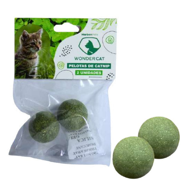Wonder Cat Catnip 2 Bolas Prensadas 3cm Gatos