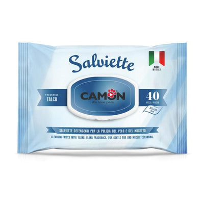 Camon Toallitas Humedas Perros y Gatos Salviette Talco 40un