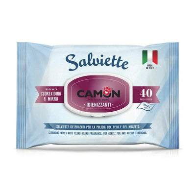 Camon Toallitas Humedas Perros y Gatos Salviette Clorhexidina y Mirra 40un
