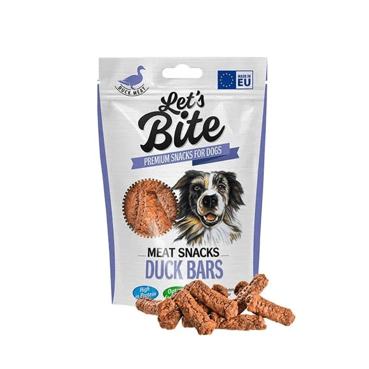 Brit care Lets Bite Meat Snacks Duck Bars Dogs 80g