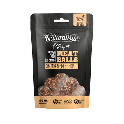 Naturalistic Perros fine Meatball Salmon and Sweet Potato 100g