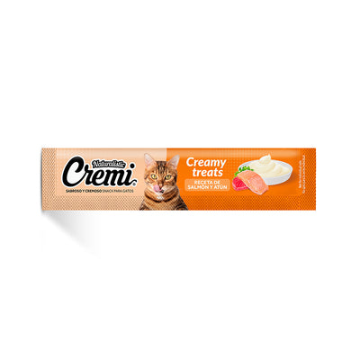 Naturalistic Cremi Gatos Creamy Treats Salmon y Atun 5un 60g
