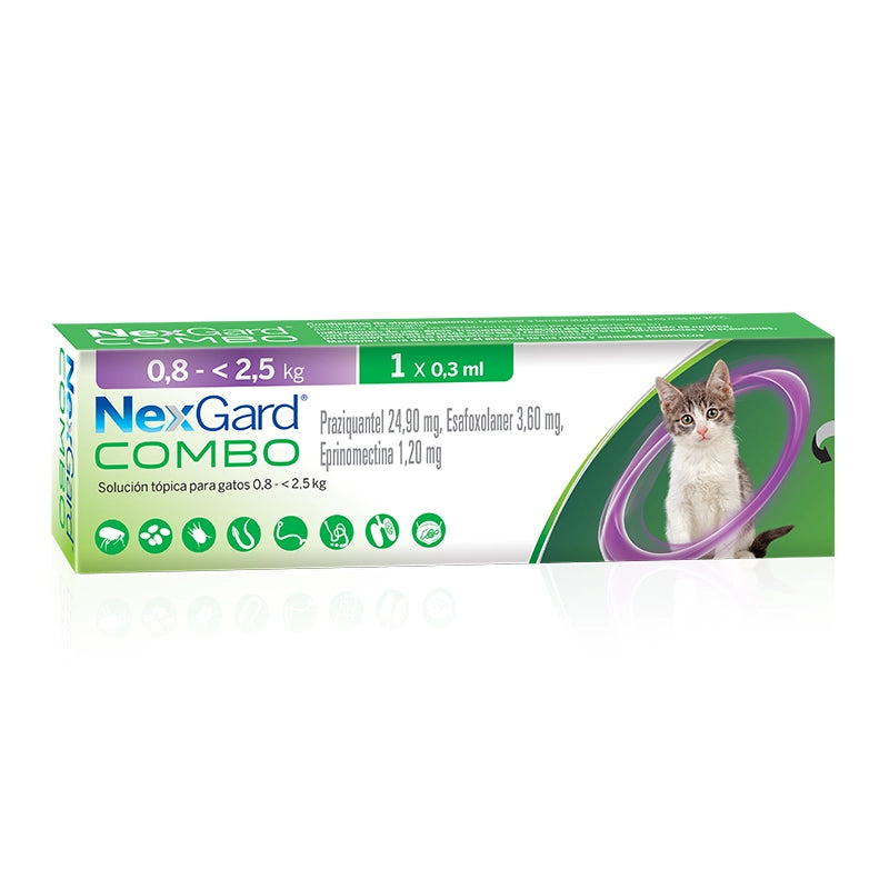 Nexgard Combo Pipeta Gato 0.8-2.5K de 0.3ml