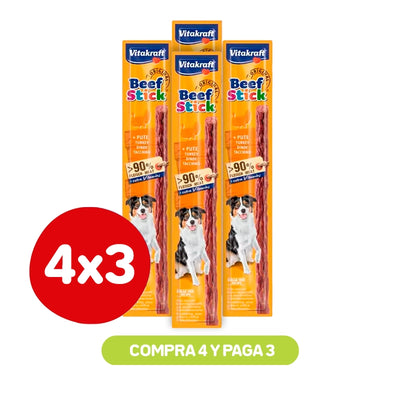Pack 4×3 Vitakraft Beef Stick Pavo 12gr