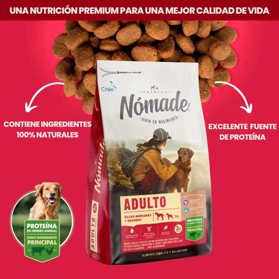 Nomade Perro Adulto Raza Mediana y Grande 20K