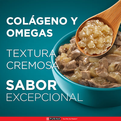 Purina One Pouch Super Nutrientes Gatos Adultos y Esterilizados con Carne 85g