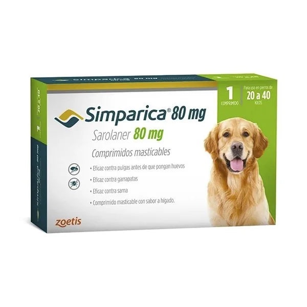 Simparica Zoetis Perros 80mg 20K - 40K