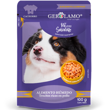 Gerolamo Salvatore Perro Pouch Cachorro Pollo 100g
