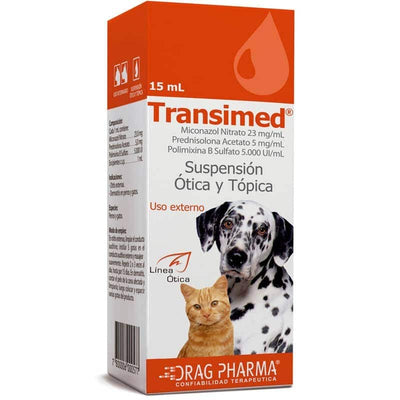Transimed Suspension Otica y Topica 15ml Perros y Gatos