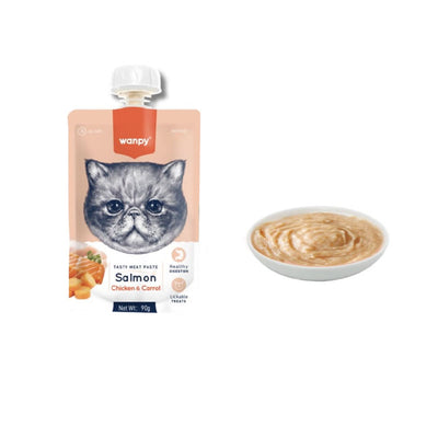 Wanpy Tasty Meat Gato Salmón, Chicken & Carrot 90g