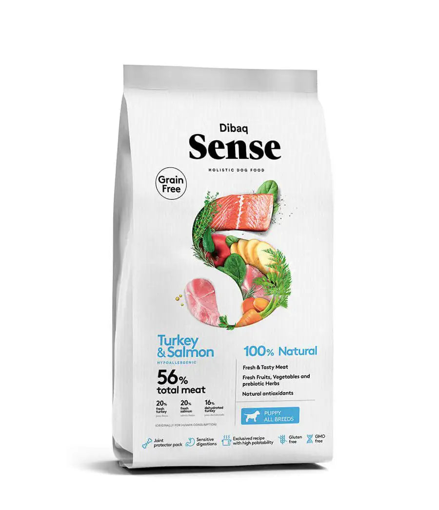 Dibaq Sense Perro Cachorros Pavo y Salmon 2K
