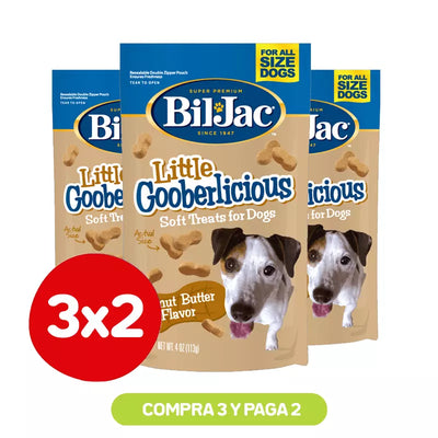 Pack 3×2 Snacks Bil Jac Little Gooberlicious Dogs 113g