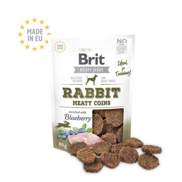 Brit Jerky Snack Rabbit Meaty Coins for Dogs