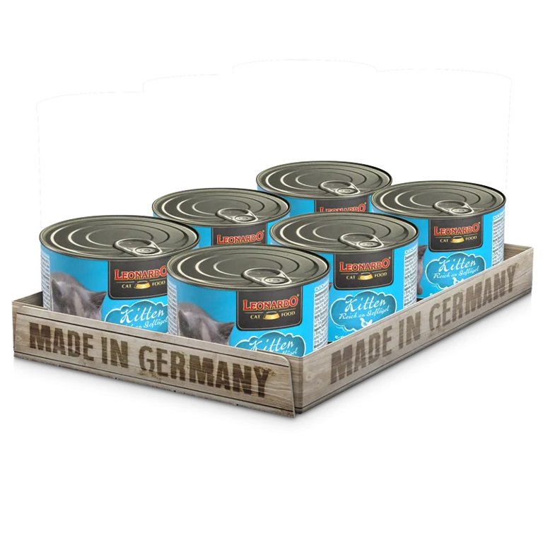 Pack 6un Leonardo Quality Selection Kitten Lata Gatos 200g