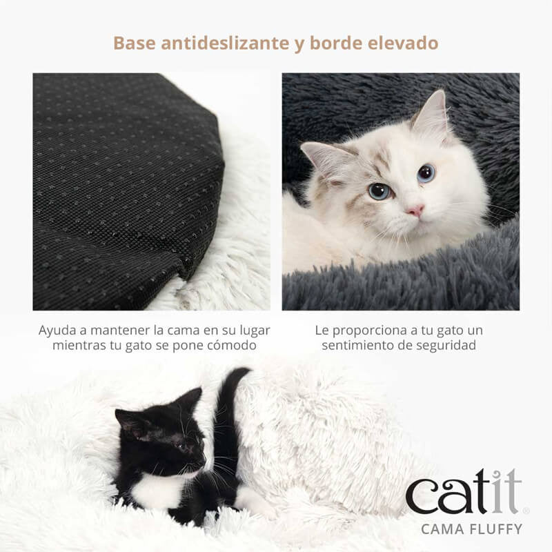 Catit Cama Fluffy Blanca Gatos