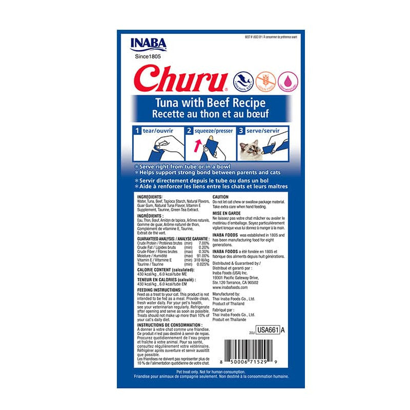 Inaba Churu Gatos Atún con Carne