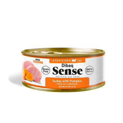 Dibaq Sense Gato Esterilizado Lata Pavo con Calabaza 70g