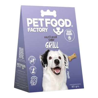 Petfood Galleta Hueso Perro Adulto Sabor Grill 80g