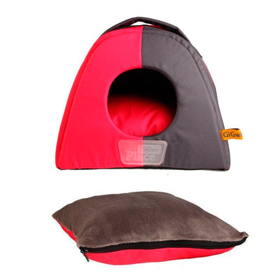Gigwi Cama Iglu L Rosa/Gris Perros y Gatos