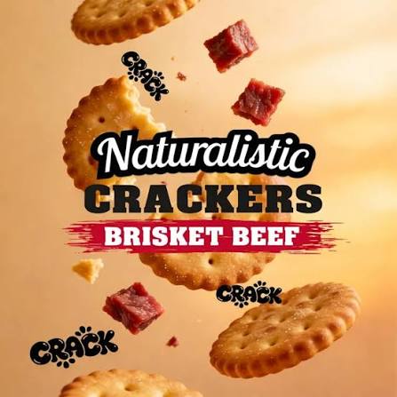 Naturalistic Perros Crackers Brisket Beef 200g