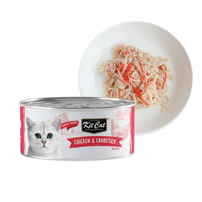 Kitcat Lata Gato Deboned Chicken & Crabstick Toppers 80g