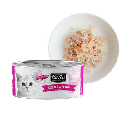 Kitcat Lata Gato Deboned Chicken & Prawn Toppers 80g