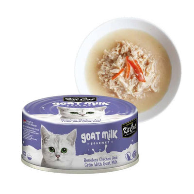 Kit Cat Lata Gato Goat Milk Gourmet Chicken & Crab 70g