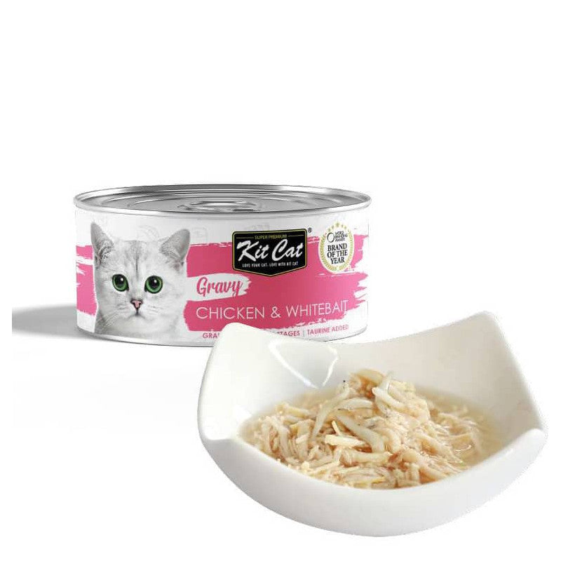 Kit Cat Lata Gato Gravy Chicken & Whitebait 70g