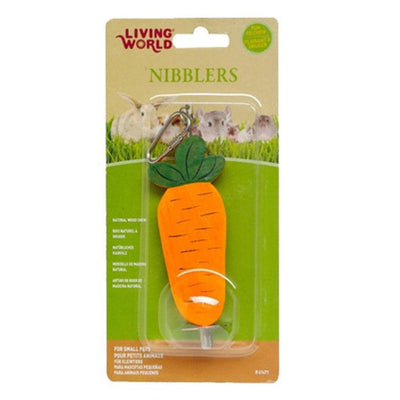 Living World Nibblers Madera Masticable Zanahoria Con Gancho